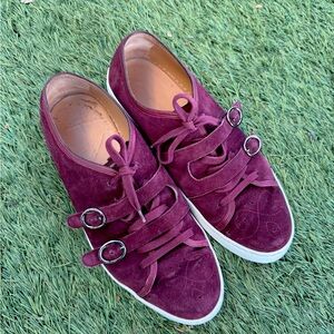 Naples, Italian Handmade burgundy sneaker